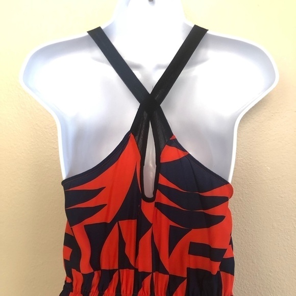 Silence + Noise Abstract Print Scoop Neck Racerback Fit & Flare Dress Mini Sz S - Picture 5 of 10